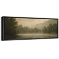 thumbnail image 1 of Large Framed Canvas Wall Art Vintage Forest Lake Mountain Landscape Print for Living Room Decoration - 60"x20" Black Framed, 1 of 8