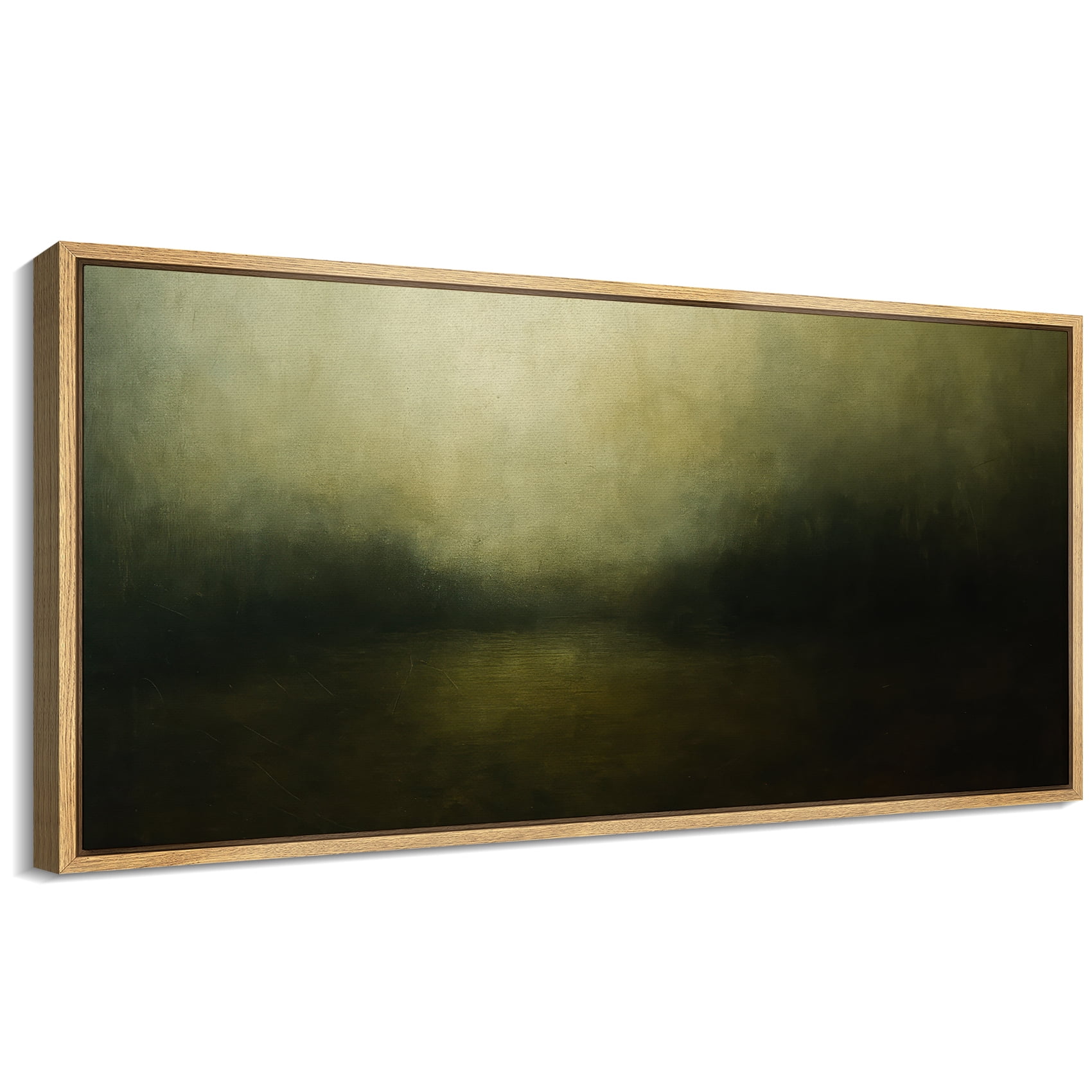 Large Framed Canvas Wall Art Vintage Moody Abstract Landscape Print for ...