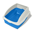 thumbnail image 1 of Large Framed Cat Pan Cat Litter Box with Rim   Drip shield  Colors Vary, 1 of 8