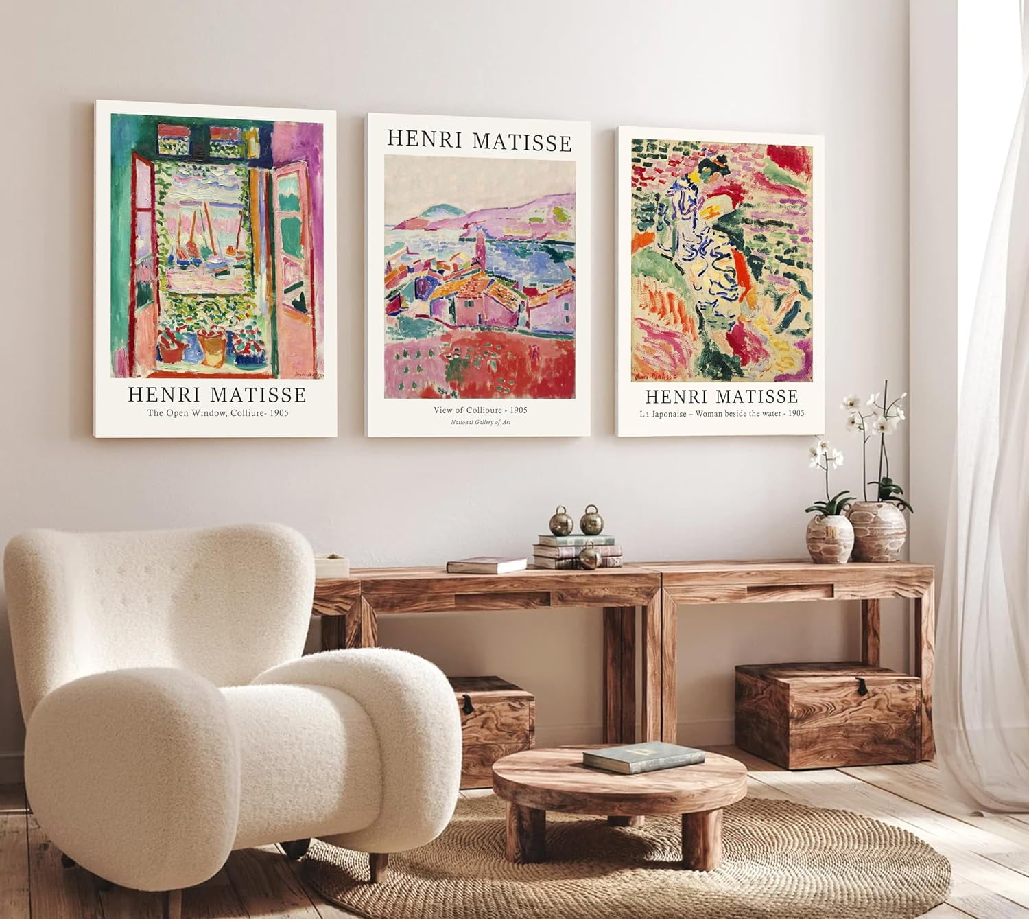 Sage Green Botanical Canvas Wall Art Set for Kids, 18" x 24"