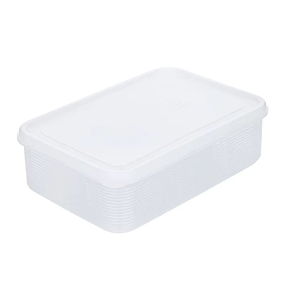 Freezer Storage Containers for Soup, Large Plastic Storage Containers, 12X8 In, White, 6 Inner Pcs 1 Outer Pc, Fridge Storage, Leftover Holding, Kitchen Cold Organizing