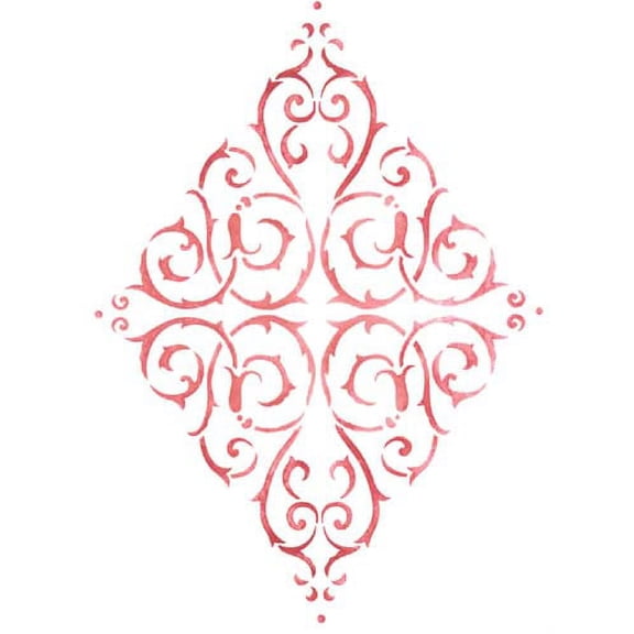 Large French Diamond Medallion Wall Stencil SKU #3474 by Designer Stencils