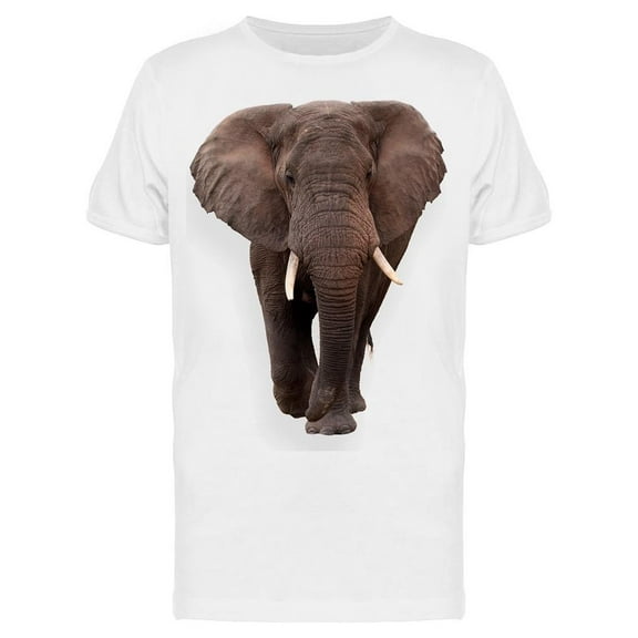 Large Front African Elephant T-Shirt Men -Image by Shutterstock, Male Large