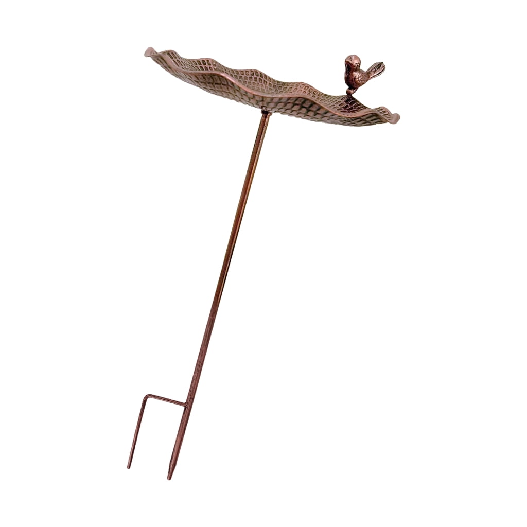 Large Frostproof Metal Bird Bath For Garden Outdoor Decoration Vintage Iron Water Bowl Wild Birds Feeder Easy to