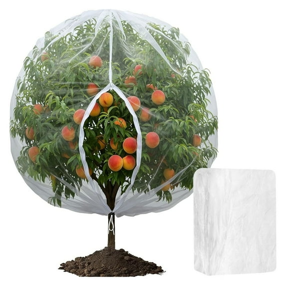 Large Fruits Tree Netting Cover with zippered and Drawstring Bird Barrier Netting