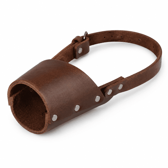 Large Full Grain Leather Dog Muzzle Guard Accessory for Pitbull Shepherd Small Medium Large Breeds