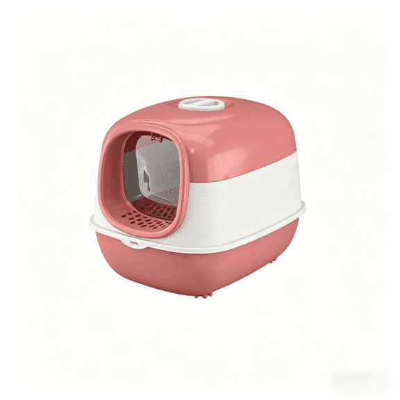 Large Fully Enclosed Odor Lock Cat Litter Box, Anti-Splash Hooded Cat Toilet