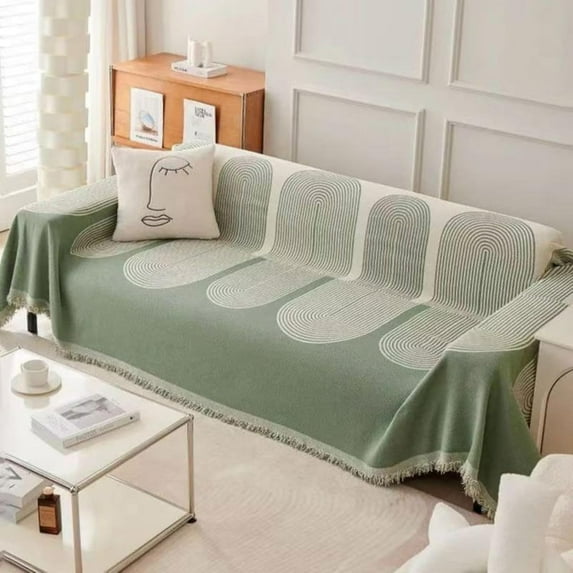 Large Furniture Decoration Cover Sofa Slipcovers - Chenille Fabric Decor Cover,10 Second Installation,Fade-Proof Pet Scratches & Spill Resistant