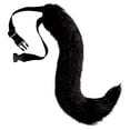 thumbnail image 1 of Large Furry Black Cat Tail Costume Accessory. Faux Fur Long Thick Tail for Costumes, 1 of 4