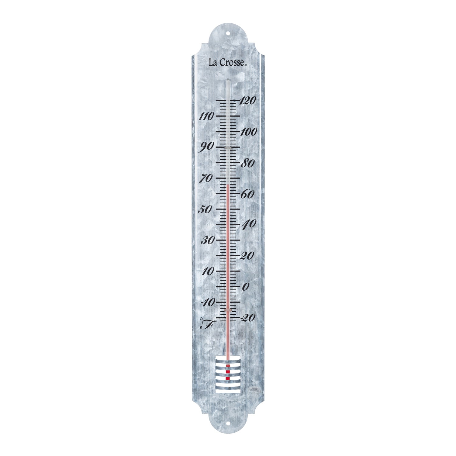 La Crosse 19.50 inch Galvanized Metal Analog Vertical Thermometer, 204-1550