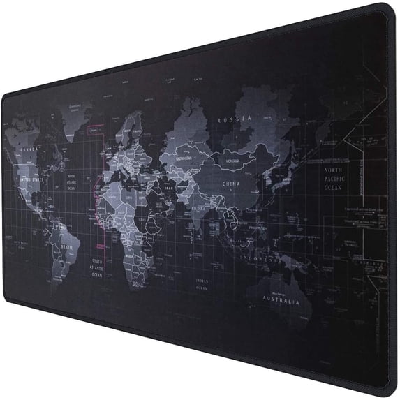 Large Gaming Mouse Map Pad 800×300×2MM (31.50X11.81X0.08 inch),with Non-Slip Base,Waterproof and Foldable Pad,Desktop Pad Suitable for Gamers,Suitable for Desktop,Office and Home,Black
