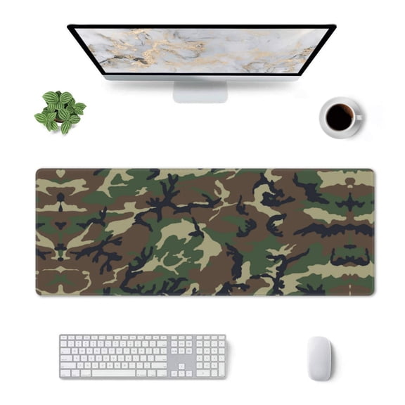 Large Gaming Mouse Mat Camouflage Pattern Long Extended Mousepad Desk Mat Non-Slip Rubber Micepads (31.5 X 11.8 Inches)\r\n