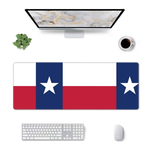 Large Gaming Mouse Mat Colorado Texas Flag Long Extended Mousepad Desk Mat Non-Slip Rubber Micepads (31.5 X 11.8 Inches)
