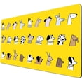 thumbnail image 1 of Large Gaming Mouse Pad (31.5×15.7), Non-Slip Rubber Base and Reinforced Lock Edges, XXL Extended Mousepad for Work, Game, Desk mat, Desktop Decoration | Cartoon Dog, 1 of 4