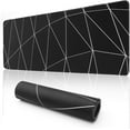 thumbnail image 1 of Large Gaming Mouse Pad 31.5 X 11.8 Inch, Extended XXL Mousepad with Stitched Edge,Non-Slip Rubber Base,Waterproof Computers Mouse Mat for Office,Home,Black Stripe, 1 of 6