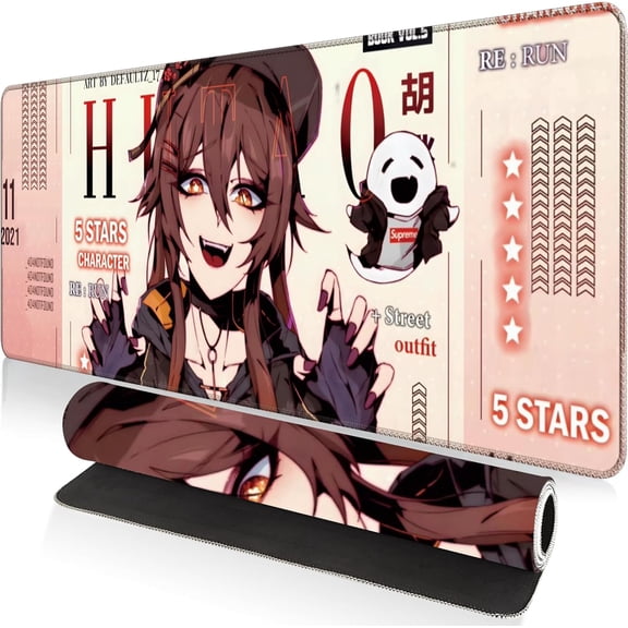 Large Gaming Mouse Pad 31.5 x 11.8 Inches XXL Extended for Mouse and Keyboard Non-Slip and Water Resistant Surface with Anime Cute Girl Design Ideal for Competitive Gaming League