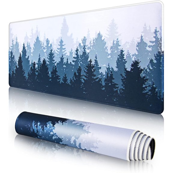 Large Gaming Mouse Pad - 31.5x11.8x0.12in, Extended Washable Mousepad, Durable Non-Slip Natural Rubber Base, Perfect for Gamer, Office & Home, Stitched Edges