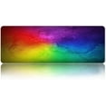 thumbnail image 1 of Large Gaming Mouse Pad - Abstract Rainbow Gradient Large Office Decor Desk Mat, Non-Slip Rubber Desk Pad, Laptop Computer Mouse Pad, Waterproof Solid Mouse Mat for Home, 31.5'''' x 11.8'''' BDMYSE24, 1 of 6