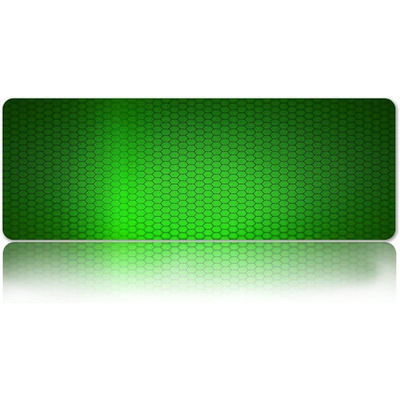 Large Gaming Mouse Pad - Abstract Vintage Green Large Office Decor Desk Mat, Non-Slip Rubber Desk Pad, Laptop Computer Mouse Pad, Waterproof Solid Mouse Mat for Home, 31.5'''' x 11.8'''' BDMYSE10