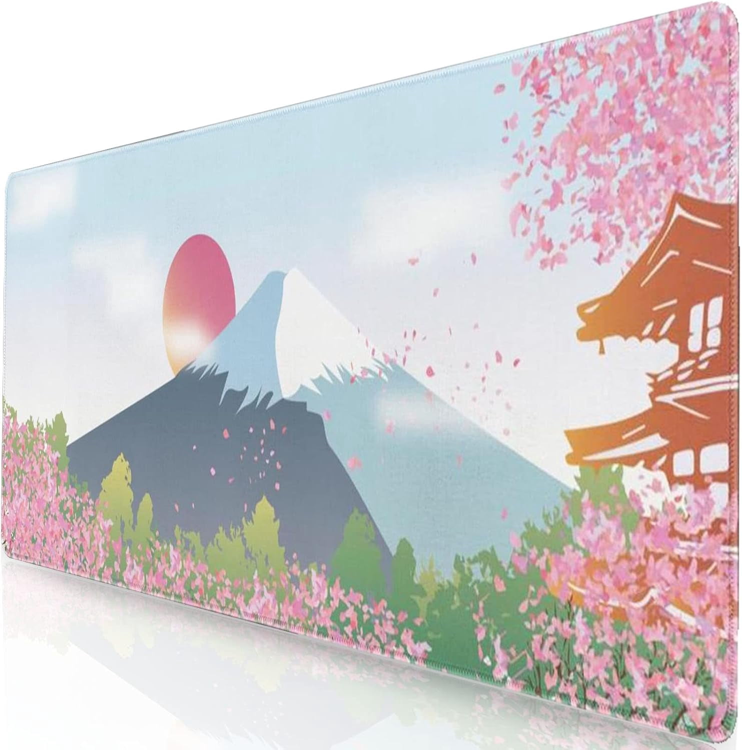 Large Gaming Mouse Pad, Anti-Slip Extended Mouse Pad,Waterproof Keyboard Pad, Mouse Mat Desk Pad for Gamer Office Home XL 31.5" x 11.8" Japanese Cherry Blossom