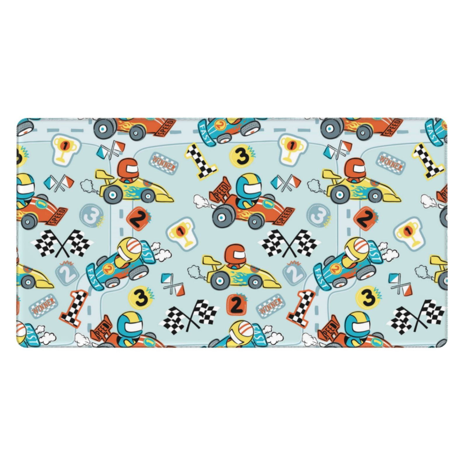 Large Gaming Mouse Pad - Cartoon Car Racing Non-Slip Rubber Base Desk ...