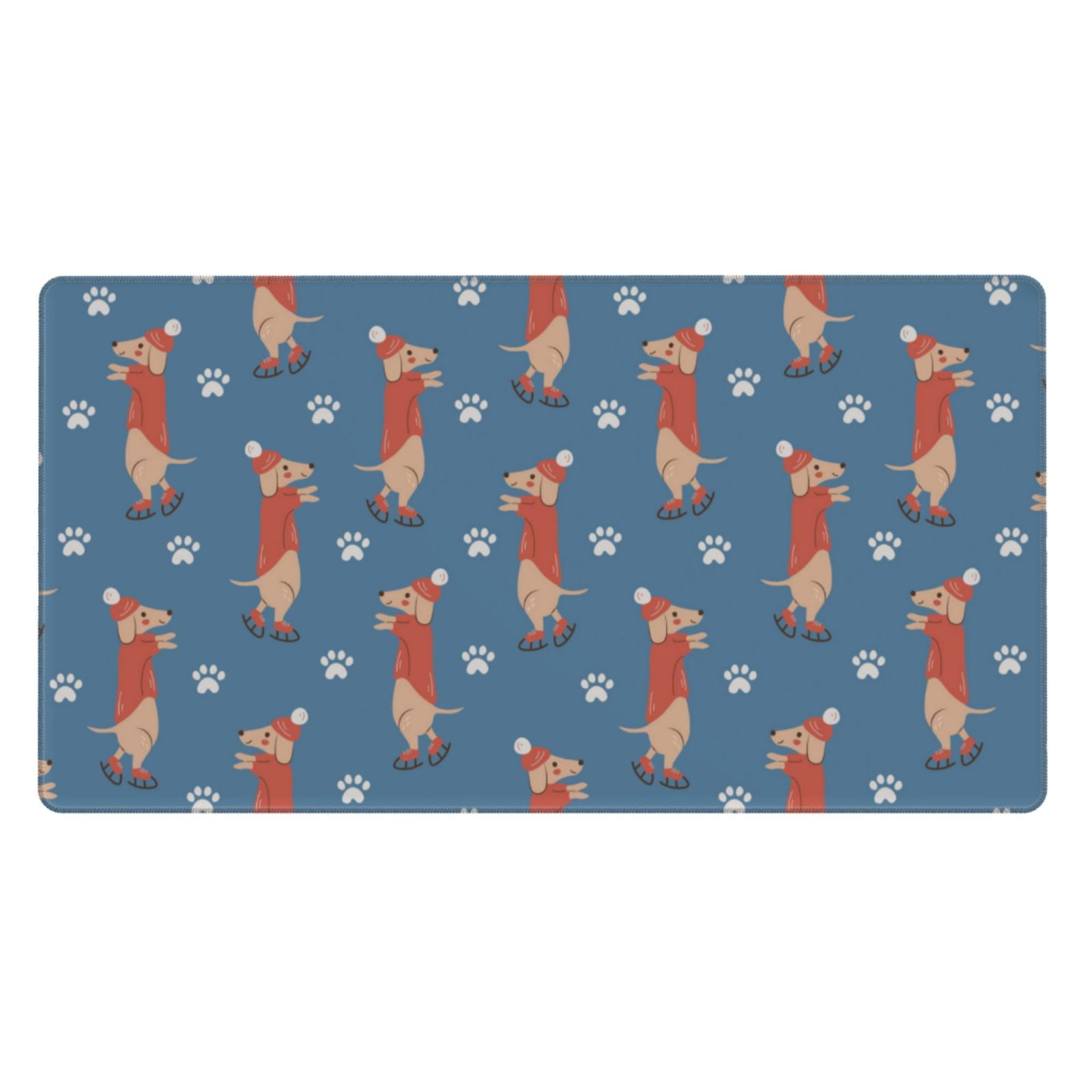 Adorable Yellow & Black Sausage Dog Mouse Mat Pad - Dachshund - View #3