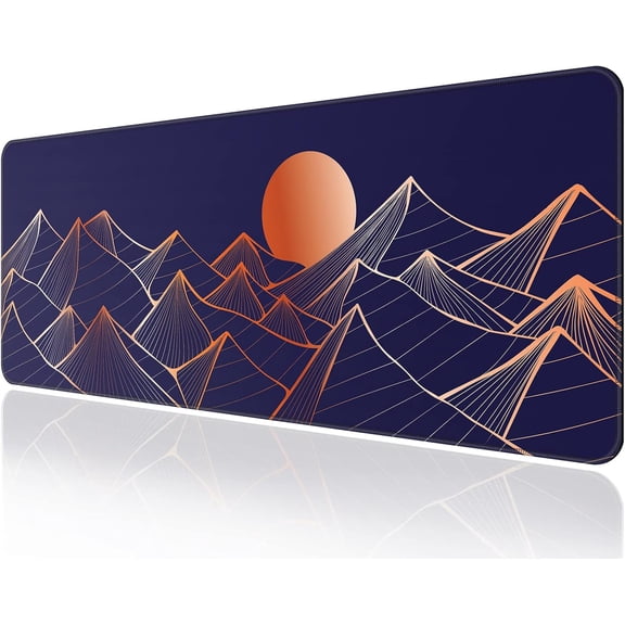 Large Gaming Mouse Pad for Desk(31.5X11.78 in), Waterproof Mouse Mat with Stitched Edge, Anti-Slip Large Mouse Pad for Desk Natural Rubber Base Mouse Pad Large, Big Desk Mats on Top of Desks