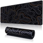 STOPERT Large Gaming Mouse Pad for Desk, Desk Mat with Seamed Edges, Waterproof Desk Pad, Non-Slip Rubber Base, 31.5x11.8 Inch Keyboard Pad Computer Mat, Big XL Black Mousepad