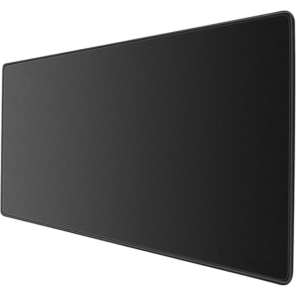 Large Gaming Mouse Pad & Desk Mat (31.5"x11.8") - Non-Slip Rubber Base, Stitched Edge - Black Mousepad for PC, Computer Gaming & Office Work