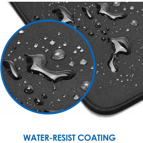 Large Gaming Mouse Pad Desk Mat, Superior Micro-Weave Cloth for Precise Mouse Control, Non-Slip Rubber Base, Stitched Edges, Water-Resistant, for Gamer, Office & Home, 31.5" x 11.8"