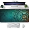 thumbnail image 1 of Large Gaming Mouse Pad for Desk,Retro Mandala Flower Desk Mat for Desktop,Mandala Floral Desk Pad, Extended Big Computer Keyboard Mouse Pad with Non-Slip Base and Stitched Edge 35.4"x15.7", 1 of 3