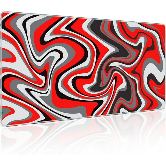 Large Gaming Mouse Pad, Fluid Pattern Mouse Pads, 35.4L x 15.7W inches Extra Large Mousepad Laptop Computer Keyboard Mouse Pad Big Mousepad Gaming, for Office, Home, School