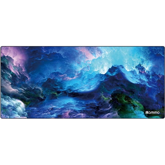 Large Gaming Mouse Pad/Mat Extended Computer Mouse Pad Large Desk Pad XXL Big Office Desk Mouse Mat/Pad with Waterproof Surface-Optimized Gaming Surface,35.4 * 15.7 * 0.8(XXL-044, Blue Clouds)