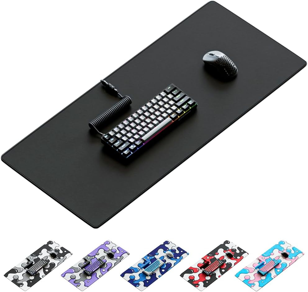 Large Gaming Mouse Pad - Non Slip Bottom - Stain & Water Resistant - Extended XXL Mousepad Large Desk Pad for Gaming, Office & Home - Desk Mat for Keyboard and Mouse - 32" x 12" (Black)