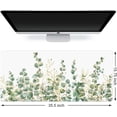 thumbnail image 1 of Large Gaming Mouse Pad, Non-Slip Rubber Base Mousepad Desk Mat, 35.4" x 15.75" Extended Keyboard Mat Desk Pad with Stitched Edges for Home Office Gaming, Eucalyptus, 1 of 5