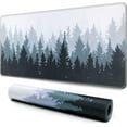 thumbnail image 1 of Large Gaming Mouse Pad, Non-Slip Rubber Base Water-Resistant Mousepad Desk Mat for Computer Keyboard, 35.4" x 15.75" Extended Desk Pad with Stitched Edges for Home Office Gaming, Misty Forest, 1 of 7