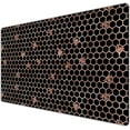 thumbnail image 1 of Large Gaming Mouse Pad with Nonslip Rubber Base Extended Mousepad XL Size Foldable Mat for Desktop Computer Laptop Keyboard Mat Desk Pad 23.6"x13.8"Inches,Rose Gold Bees and Honeycomb, 1 of 7