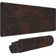 thumbnail image 1 of Large Gaming Mouse Pad Orange Topographic Map Lines Contour Geographic PC Computer Keyboard XXL Mouse Mat Desk Pad Non-Slip Desk Mat for Home Office Gaming Work, 31.5 X 12 in, 1 of 6