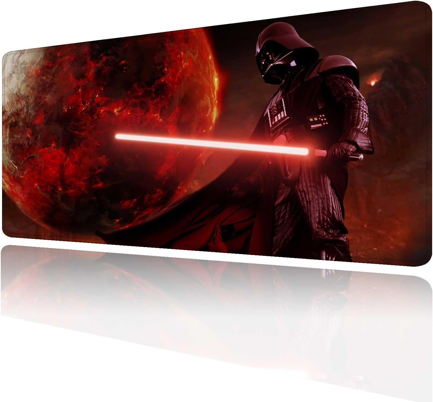 Large Gaming Mouse Pad Red Custom Mouse Pads,Mousepad with Anti-Slip Rubber Base and Stitched Edges Mouse Mat,Big Desk Pad for Computer Keyboard,Office Desk Mat for Desktop,31.5x15.7 Inches
