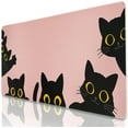 thumbnail image 1 of Large Gaming Mouse Pad with Seam Edge, Anti-Slip Extended Mouse Pad with Micro-Weave Cloth Surface,Waterproof Keyboard Pad, Desk Pad for Gamer Office Home XL 31.5" x 11.8" Cute Cats, 1 of 5