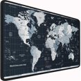 thumbnail image 1 of Large Gaming Mouse Pad with Stitched Edges, 31.5x15.7x0.12 in Extended Computer Keyboard Mouse Mat, Water Resist Non-Slip Mousepad Rubber Base Long XXL Desk Mousepad for Work & Gaming, Home, Map, 1 of 6