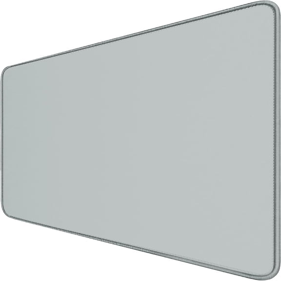 Large Gaming Mouse Pad with Stitched Edges, Durable Non-Slip Natural Rubber Base, Waterproof Computer Keyboard Pad Mat for Esports Pros/Gamer/Desktop/Office/Home - Grey