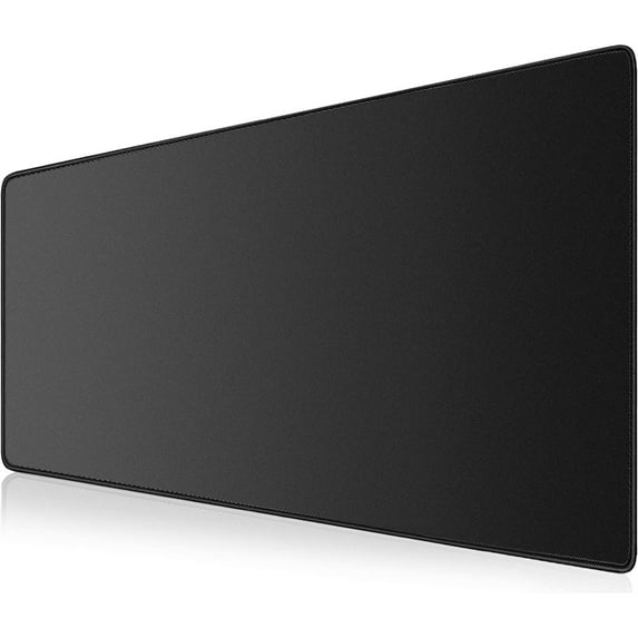 Large Gaming Mouse Pad with Stitched Edges, Oversized Mousepad with Superior Micro-Weave Cloth, Non-Slip Base, Water Resist Keyboard Pad, Desk Pad for Gamer, Office & Home, 47.3 x 23.6 in, Black