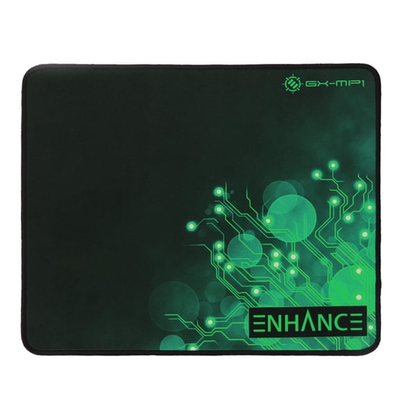 Large Gaming Mouse Pad XL by ENHANCE - Extended Mouse Mat , Anti-Fray Stitching , Non-Slip Rubber Base , High Precision Tracking for PUBG , League of Legends & More - Green Ciruit Design