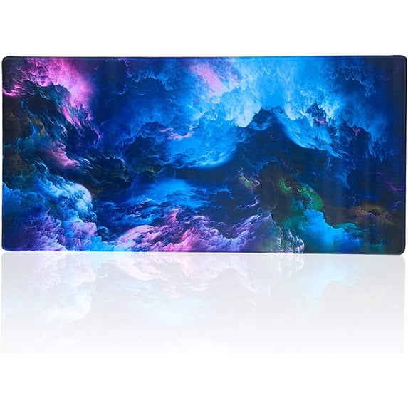 Large Gaming Mouse Pad XXL Extended Mat Desk Pad Mousepad Long Non-Slip Rubber Mice Pads Stitched Edges 35.4”x15.7” (014qicaiyun)