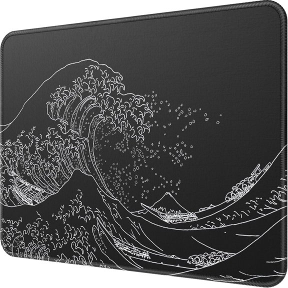 Large Gaming Mouse Pad with Anti-Fray Stitching, Textured Waterproof Surface, Non-Slip Rubber Base, Desk Mat for Computer, Laptop, Office and Home