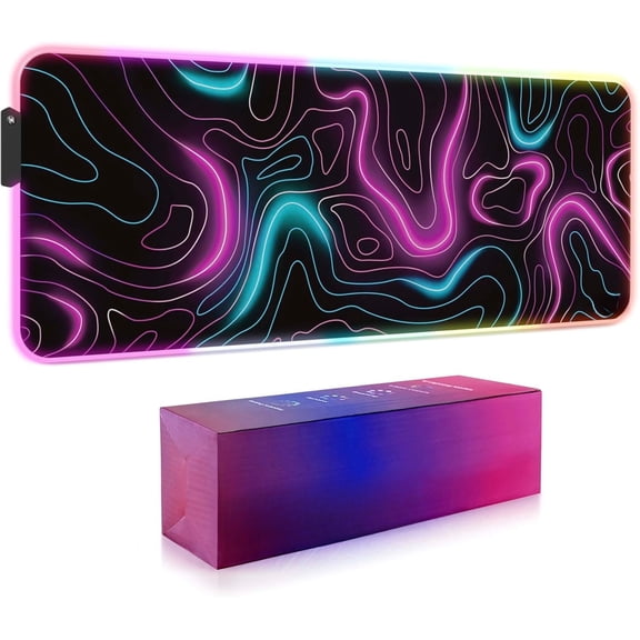 Large Gaming Pad, Extended Soft Pad, Non-Slip Rubber Base, Water Resist Keyboard Pad, Computer Mousepad 31.5x11.8