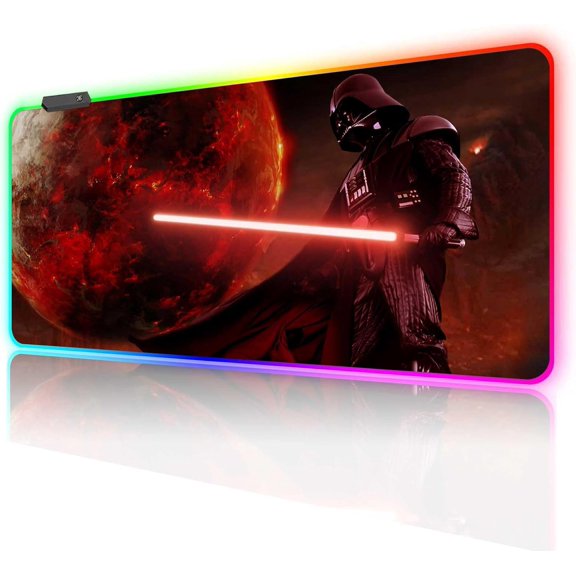 Large Gaming RGB Mouse Pad Custom Mouse Pads, Mousepad with Non-Slip Rubber Base and Stitched Edges Mouse Mat, Big Desk Pad for Computer Keyboard, Office Desk Mat for Desktop,31.5x15.7 Inch