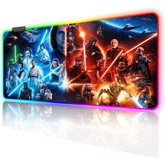 Large Gaming RGB Mouse Pad Custom Mouse Pads, Mousepad with Non-Slip Rubber Base and Stitched Edges Mouse Mat, Big Desk Pad for Computer Keyboard, Office Desk Mat for Desktop,31.5x15.7 Inch