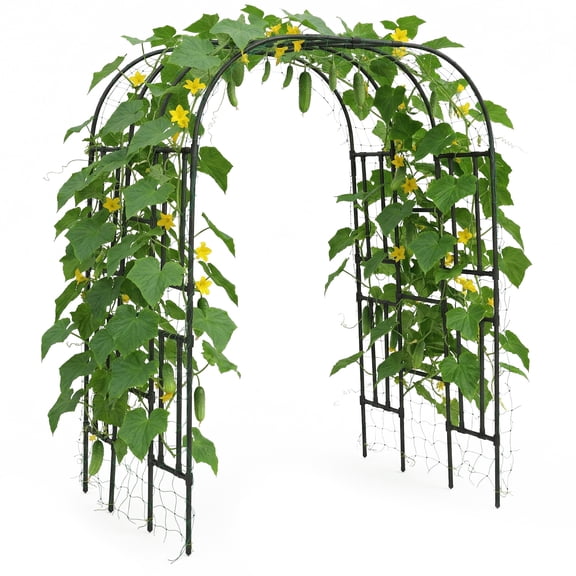 Large Garden Arch Trellis,86"x63"x47" Metal Grape Vine Trellis Pergola,Outdoor Garden Arbors And Arches For Halloween Christmas Birthday Party   Decoration